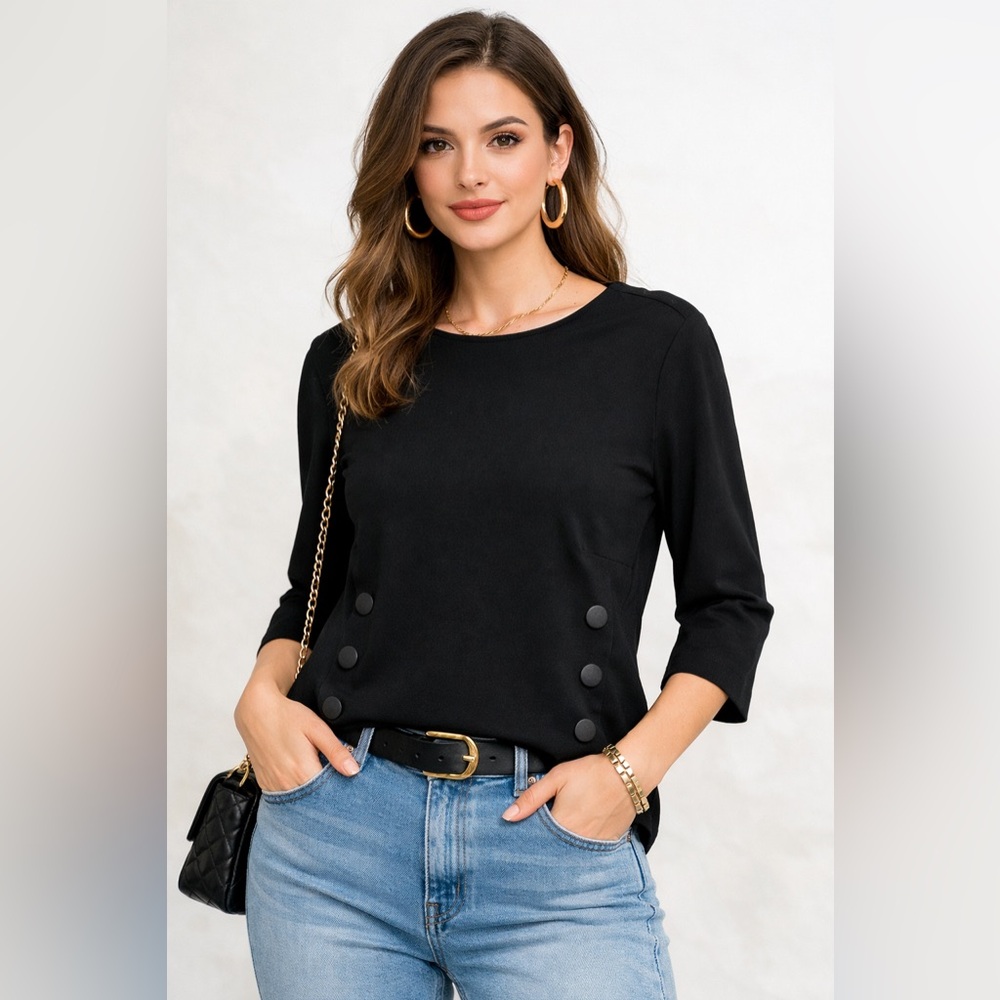Cabi Black Snap Front‎ Top
